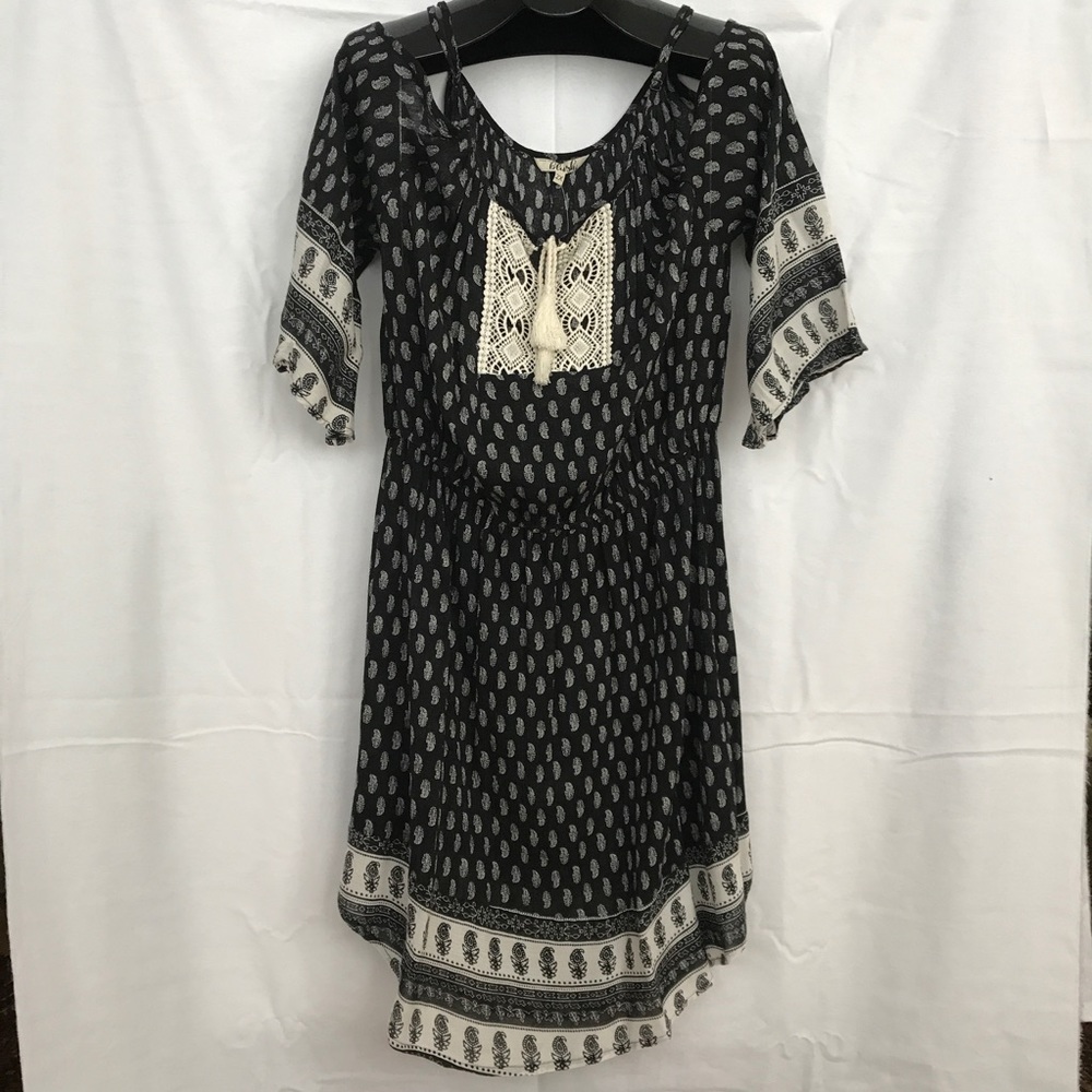 Cold shoulder boho dress